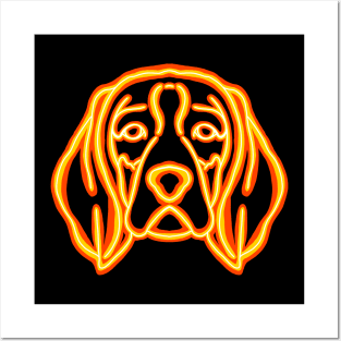 Neon Beagle Posters and Art